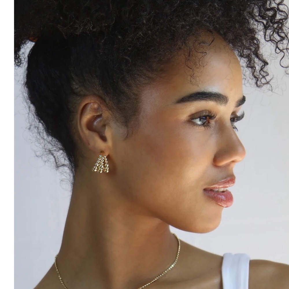 Triple Beaded Earrings
